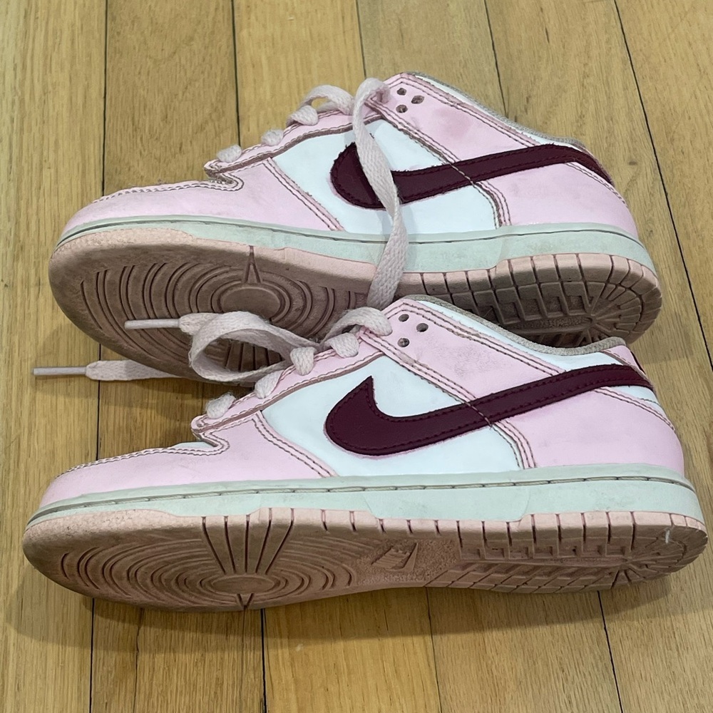 Kid’s Nike Dunk Low - Pink and Burgundy